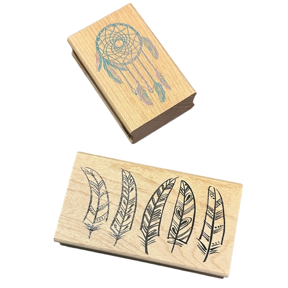 Boho Themed Wooden Stamp Set